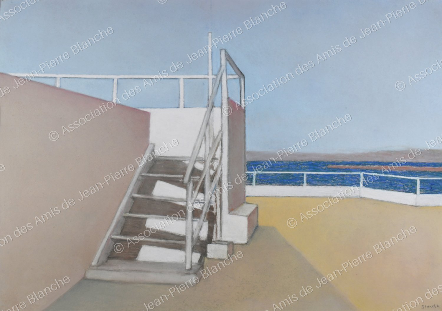 Sur la corniche escalier