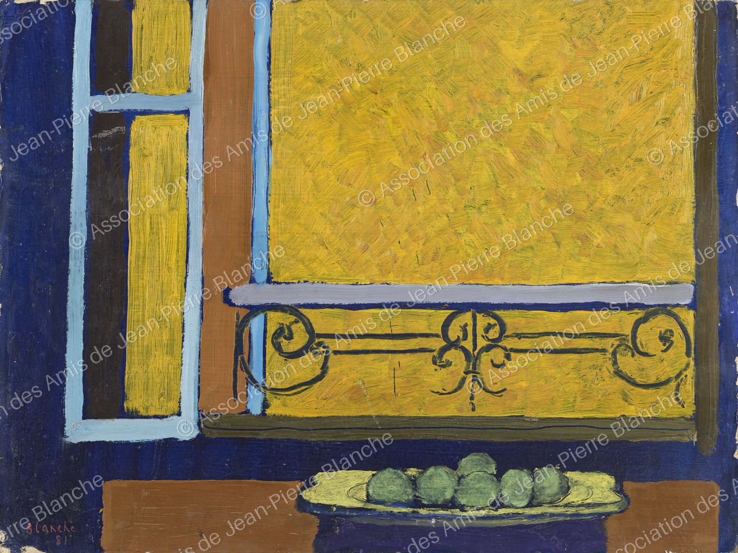 Fenêtre jaune au citrons